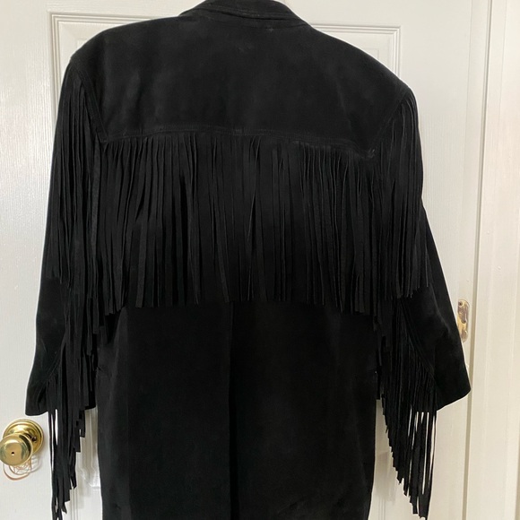 Vintage Western Fringe Jacket Suede Southwestern Cowboy Boho M - Picture 3 of 11